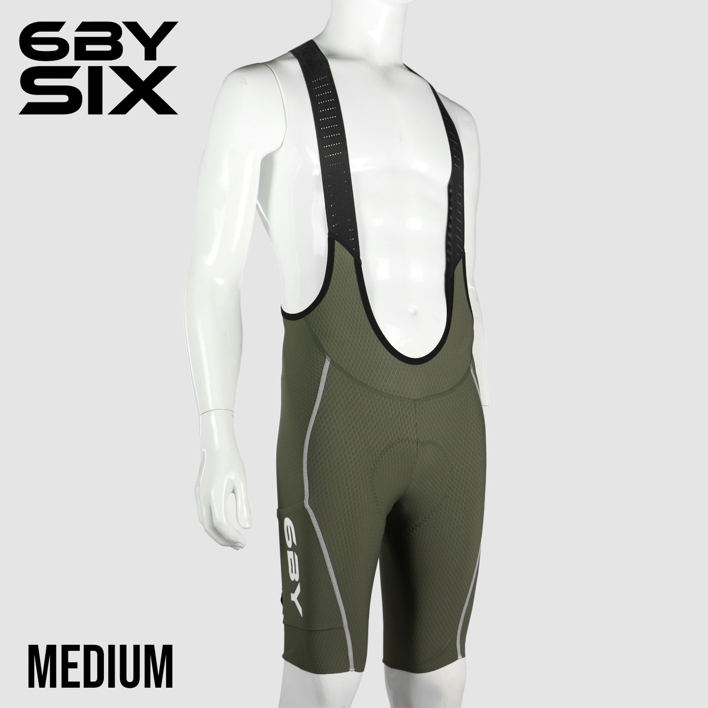 6bySix Seamless Bib Shorts - Army Green