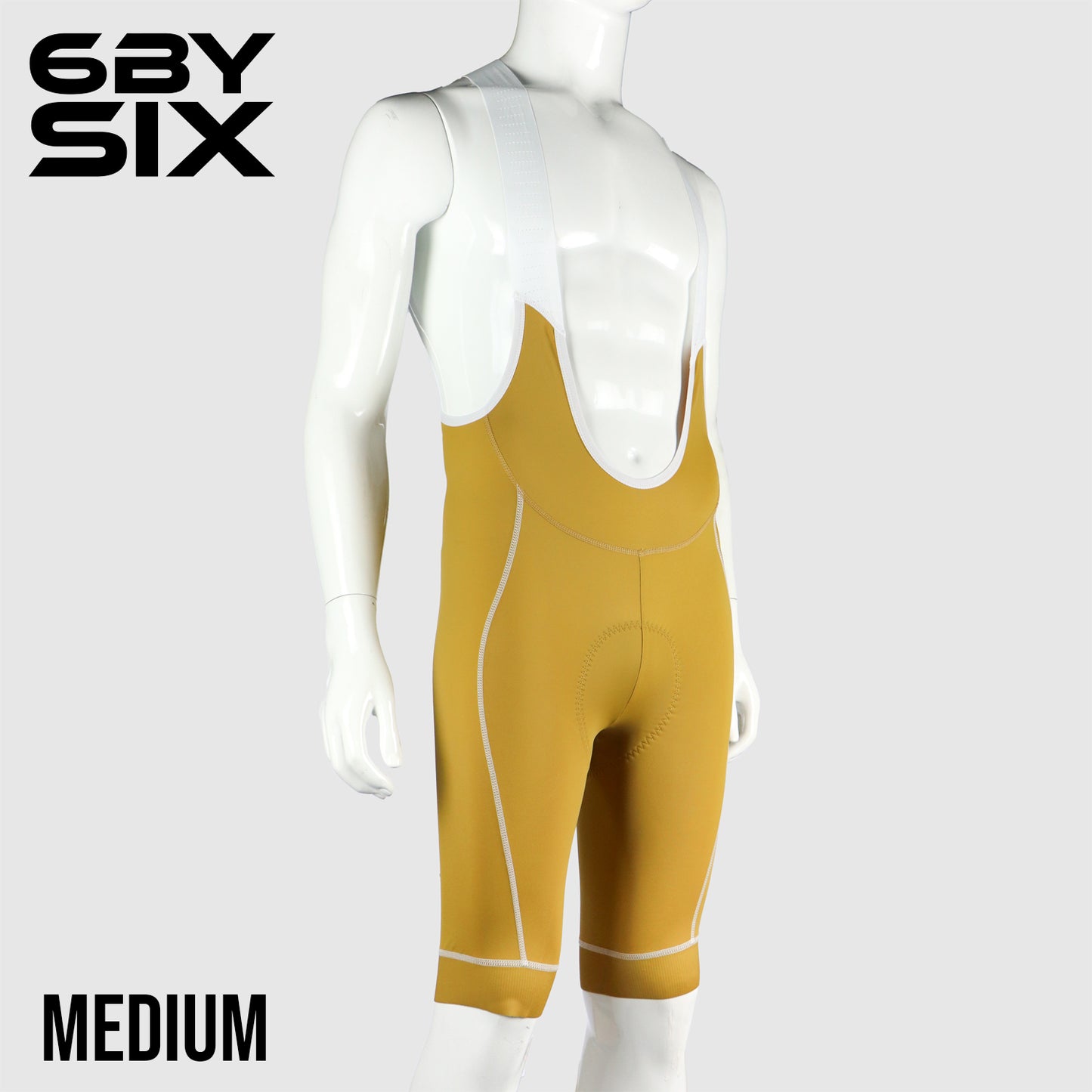 6bySix Progress Bib Shorts - Mustard Yellow