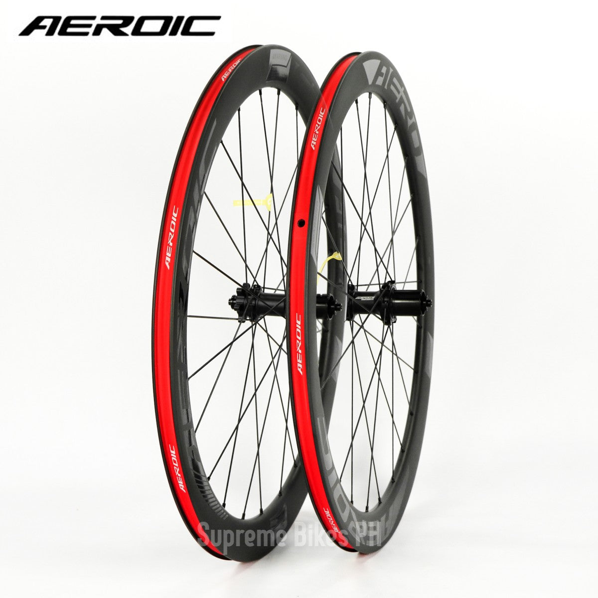 Aeroic Aero 50D Carbon Disc 700c Road Bike Wheelset HG Hub Pillar Spokes QR/TA