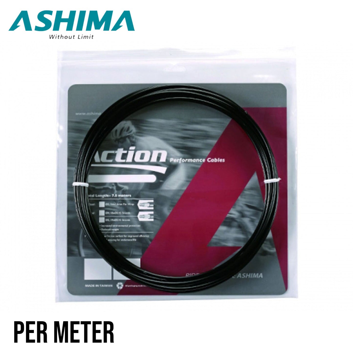 Ashima Action Performance Cables MTB/Road Outer Casing (per Meter) - Black
