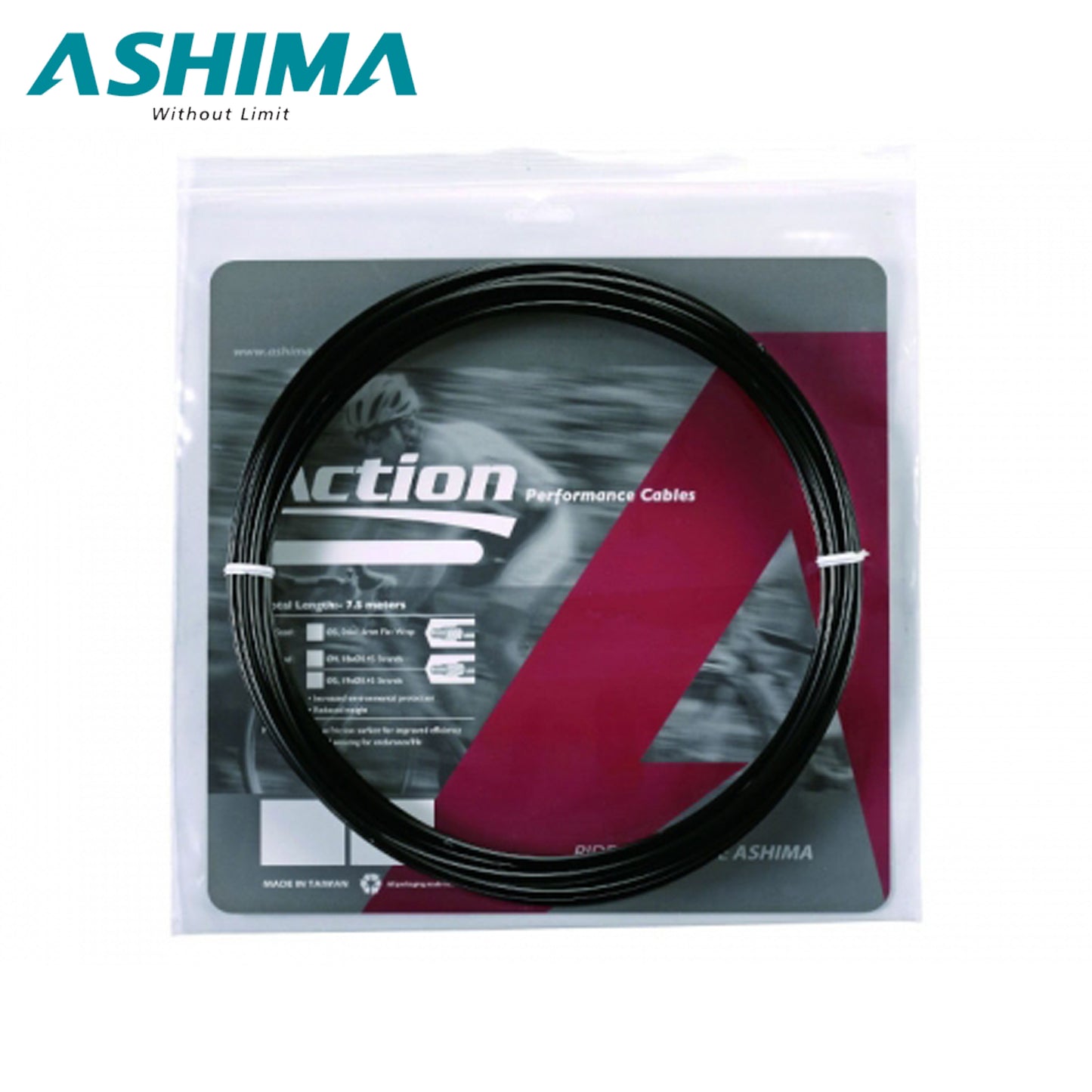 Ashima Action Performance Cables MTB/Road Outer Casing (per Meter) - Black