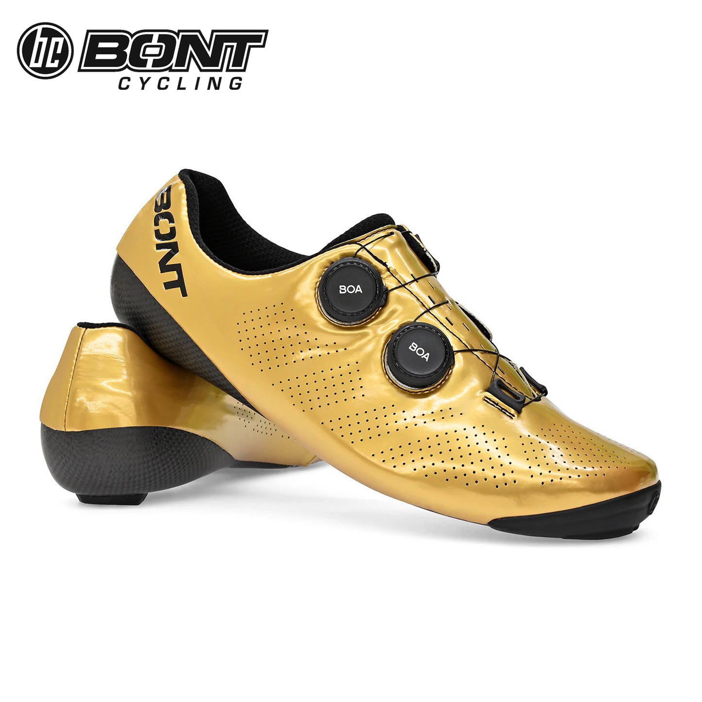 Bont Riot 24 Carbon Composite Road Cycling Shoes - Shiny Gold