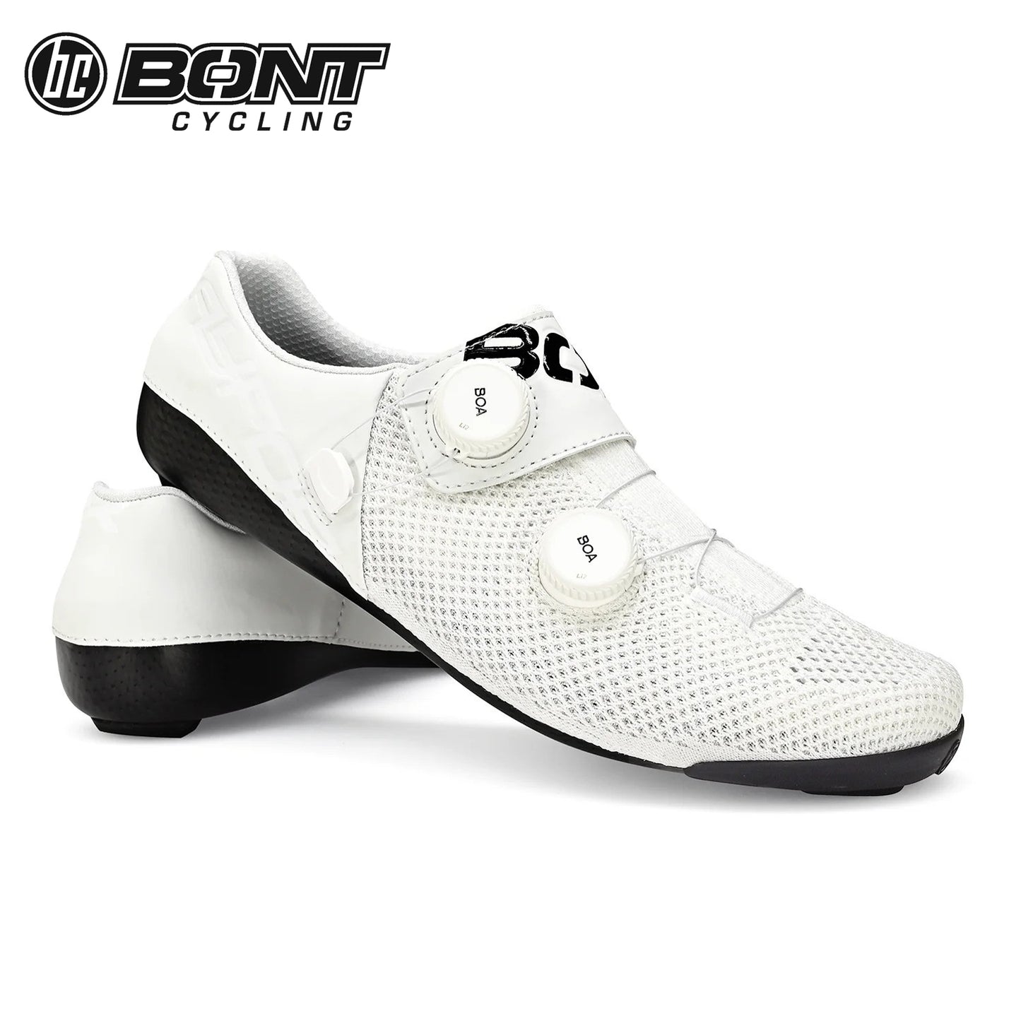 Bont Vaypor Knit Carbon Fiber / BOA Cycling Shoes - White