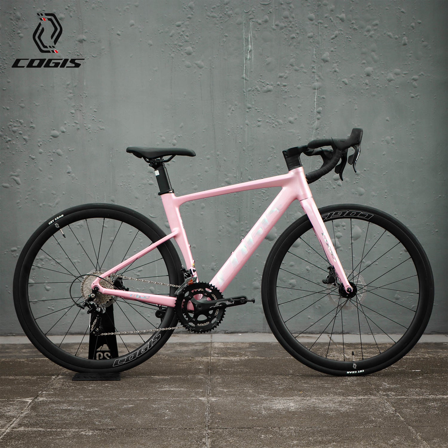COGIS RT600 700c Aluminum Alloy 6061 2x9 Road Bike Sweet Peach Pink
