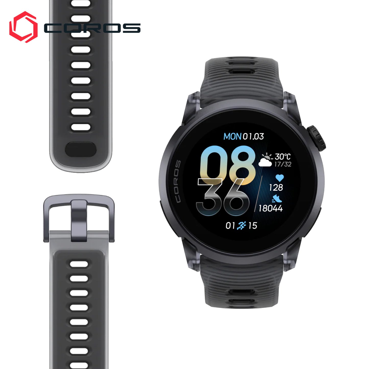 Coros PACE 4 GPS Running / Multi-Sport Watch - Aluminum (Black Crystal)