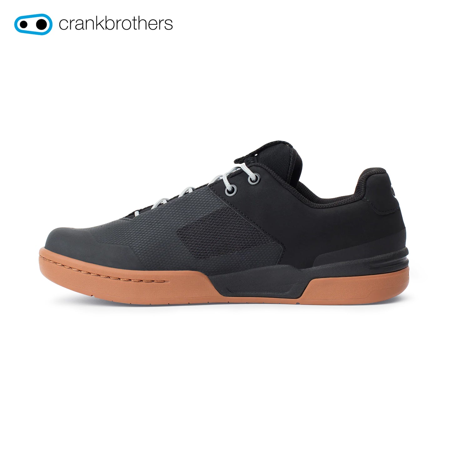 Crankbrothers Stamp Lace Flat Shoes - Black/Silver w/ Gum Outsole