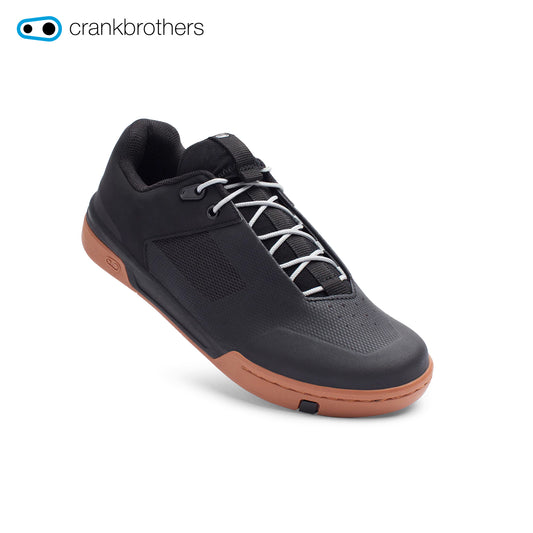 Crankbrothers Stamp Lace Flat Shoes - Black/Silver w/ Gum Outsole