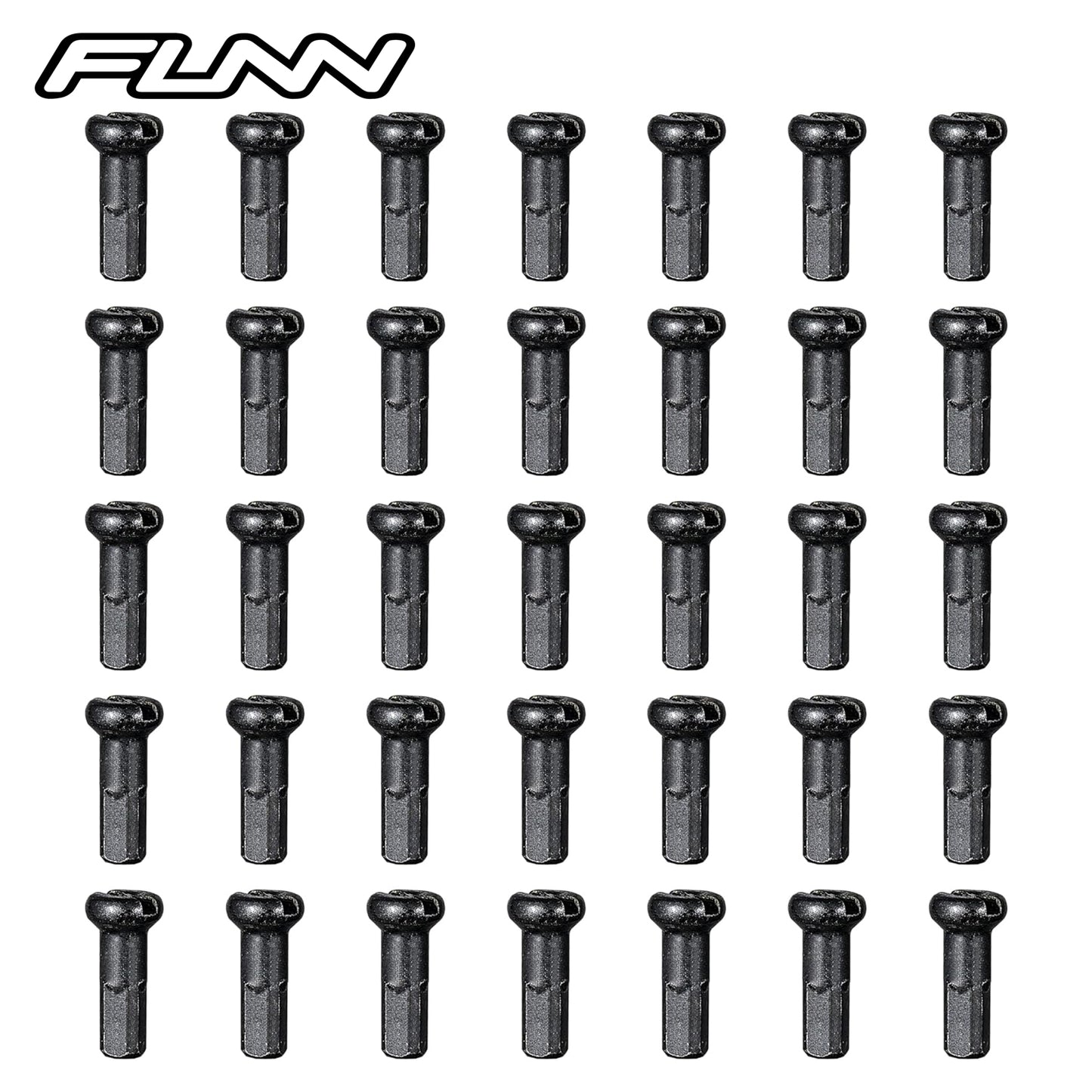 FUNN Brass Spoke Nipples MTB Road Gravel, 14mm 36pcs - Black