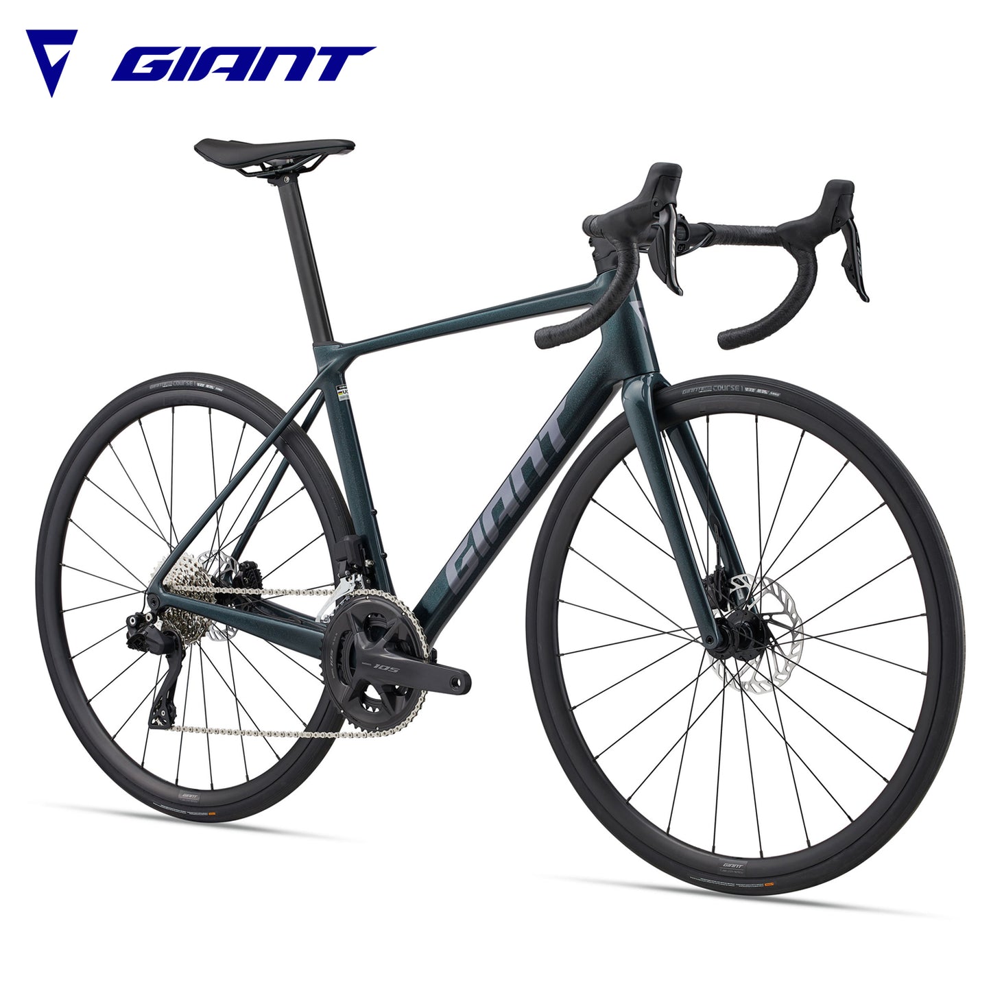 Giant TCR Advanced 1 KOM Advanced-Grade Composite Road, Race Bike Shimano 105 Di2 - Asphalt Green