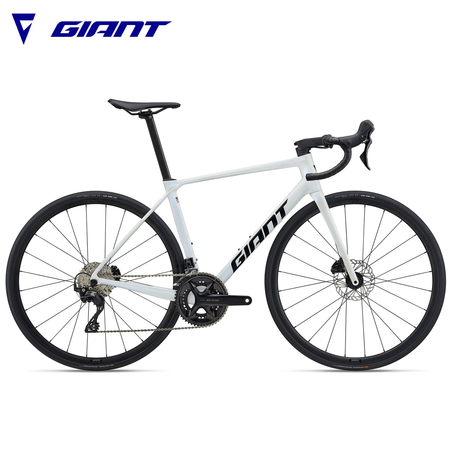 Giant TCR Advanced 2 KOM Advanced-Grade Composite Road, Race Bike Shimano 105 - Illusion White