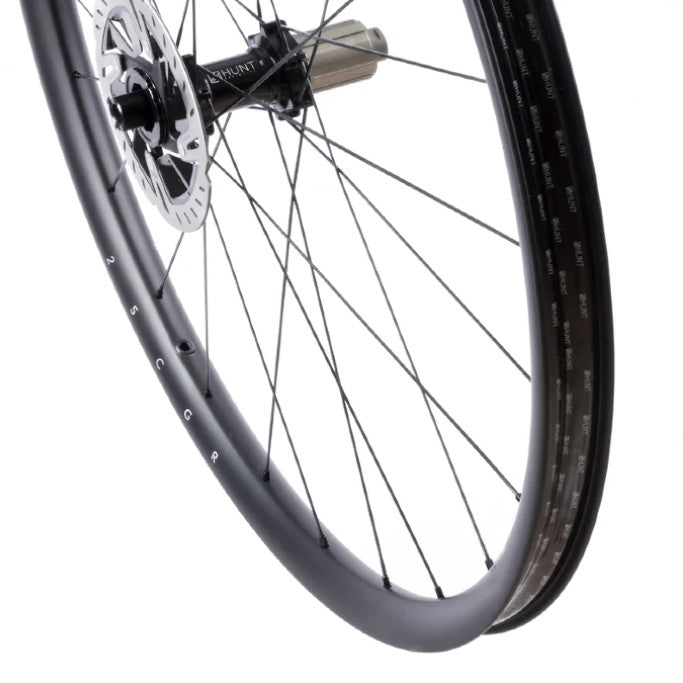 HUNT 25 Carbon Gravel Race Disc Hookless Wheelset TA 1380 grams