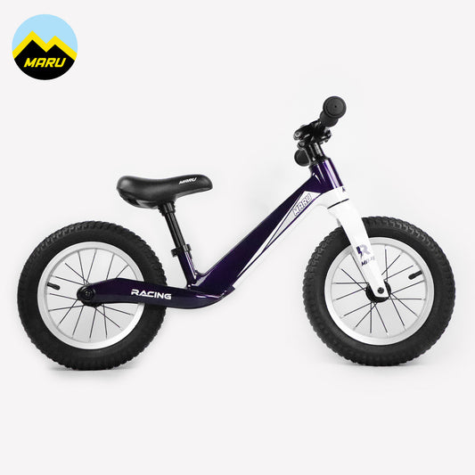 Maru MR-4 Push Bike, 12" Magnesium Alloy Frame w/ Free Stand - Violet/White