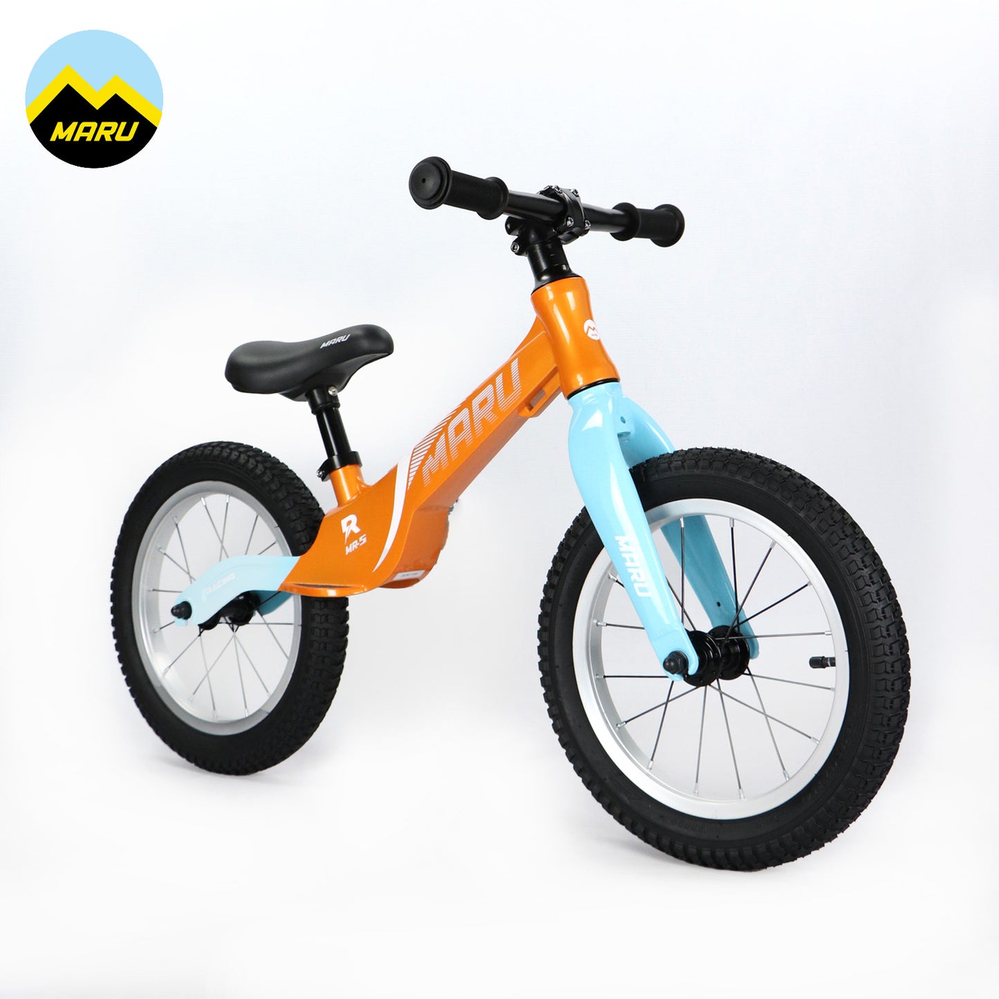 Maru MR-5 Push Bike, 14" Magnesium Alloy Frame w/ Free Stand - Orange/Blue