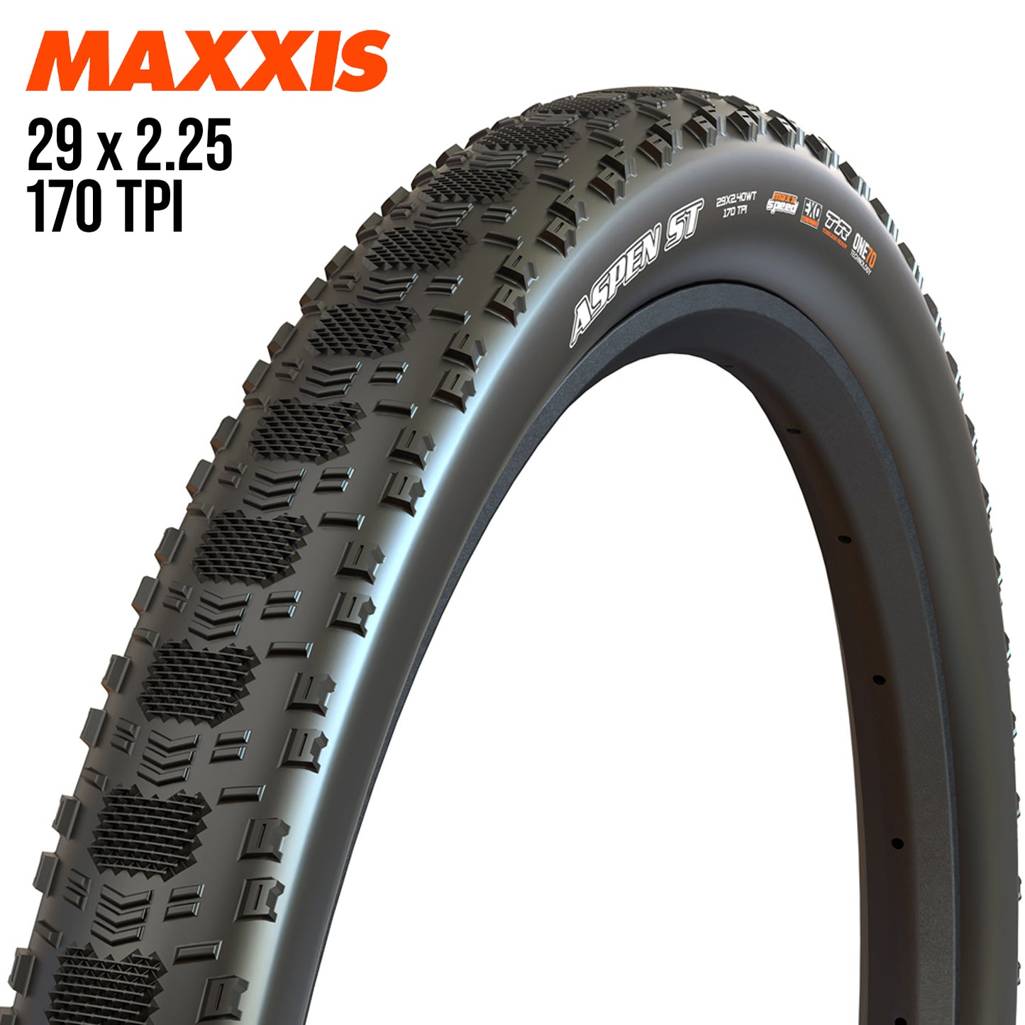 Maxxis Aspen ST XC (Cross Country) Tubeless Road Tire 29er - Black