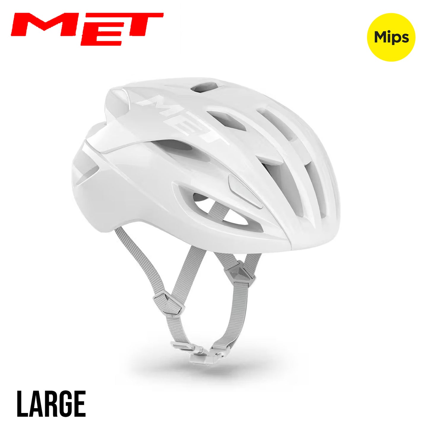 MET Rivale Absolute White Ltd. Ed. MIPS Road Bike Helmet - Absolute White | Glossy