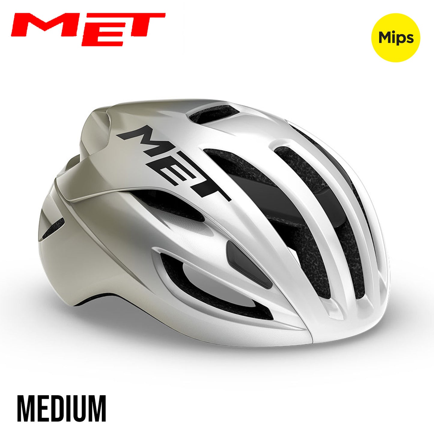 MET Rivale MIPS Road Bike Helmet - Silver Gray | Glossy