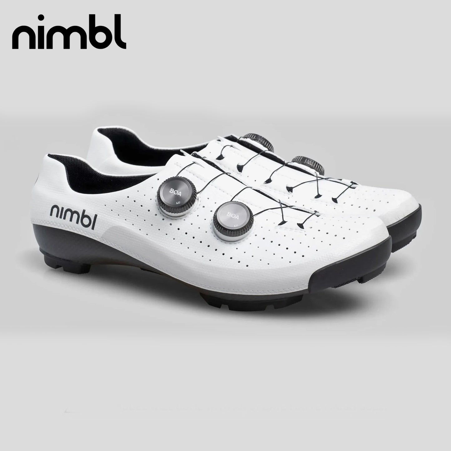 Nimbl Urano Gravel Monocoque Carbon / BOA Li2 Cycling Shoes - White