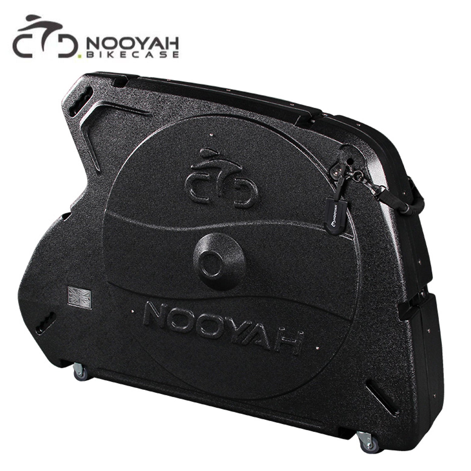 Nooyah BK006 ABS POD Pro Bicycle Travel Hard Case w/ Wheels Black