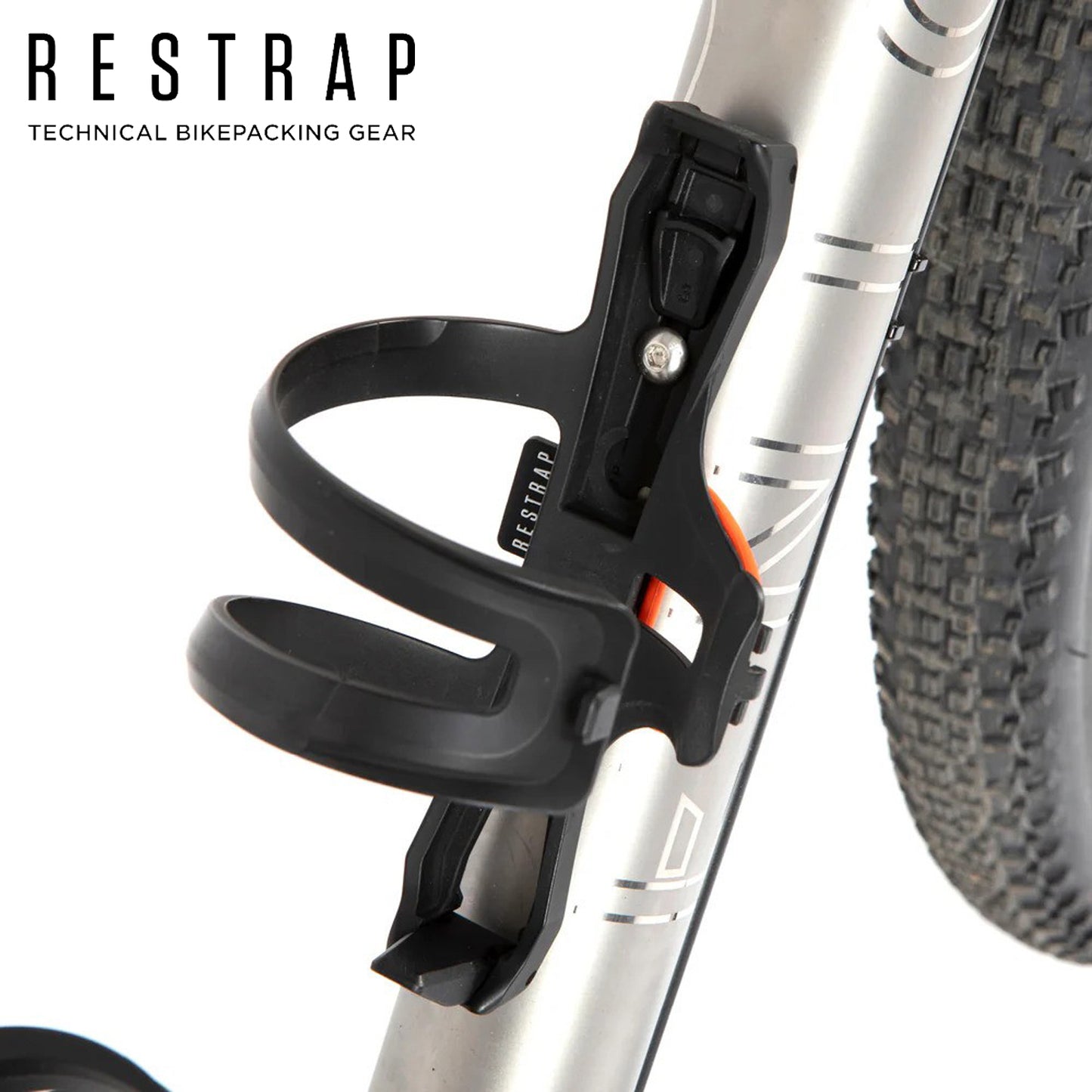 Restrap Side Release Bottle Cage - Black/Orange