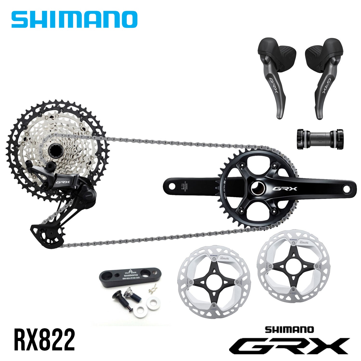 Shimano GRX RX822 1x12 12-Speed Groupset - Main Image