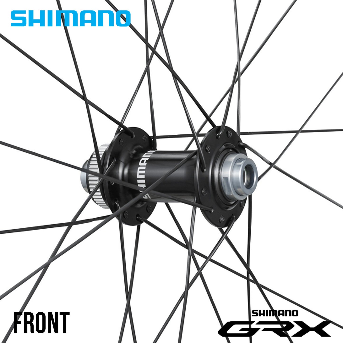 Shimano GRX WH-RX880-700C Gravel Microspline Carbon Tubeless Disc Wheelset Front and Rear 1394g