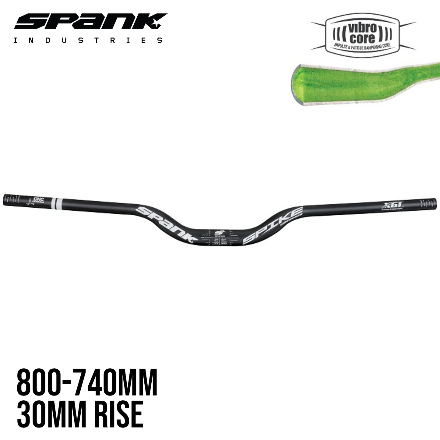 Spank Spike 800 VIBROCORE Bar - Black/White