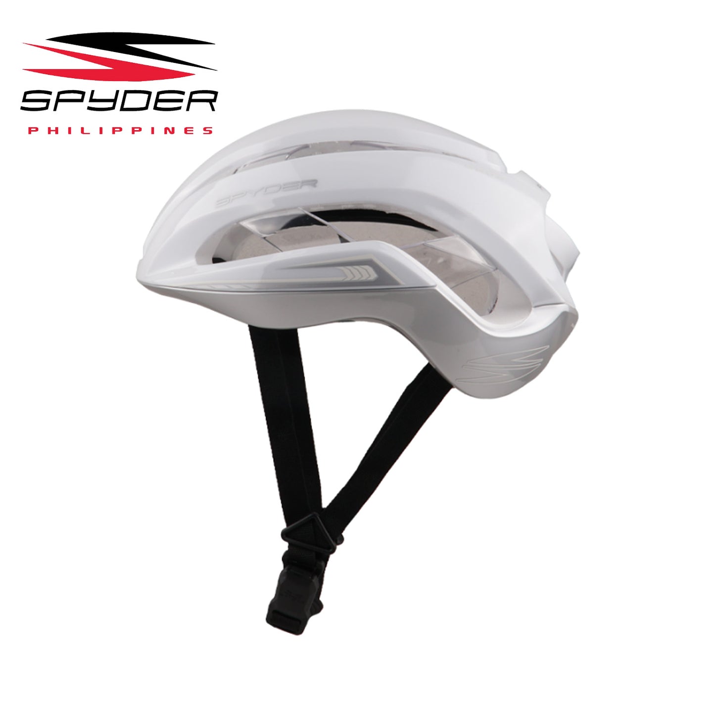 Spyder Fizix Road Bike Helmet with MagLock Ultra-Lightweight - White/Silver