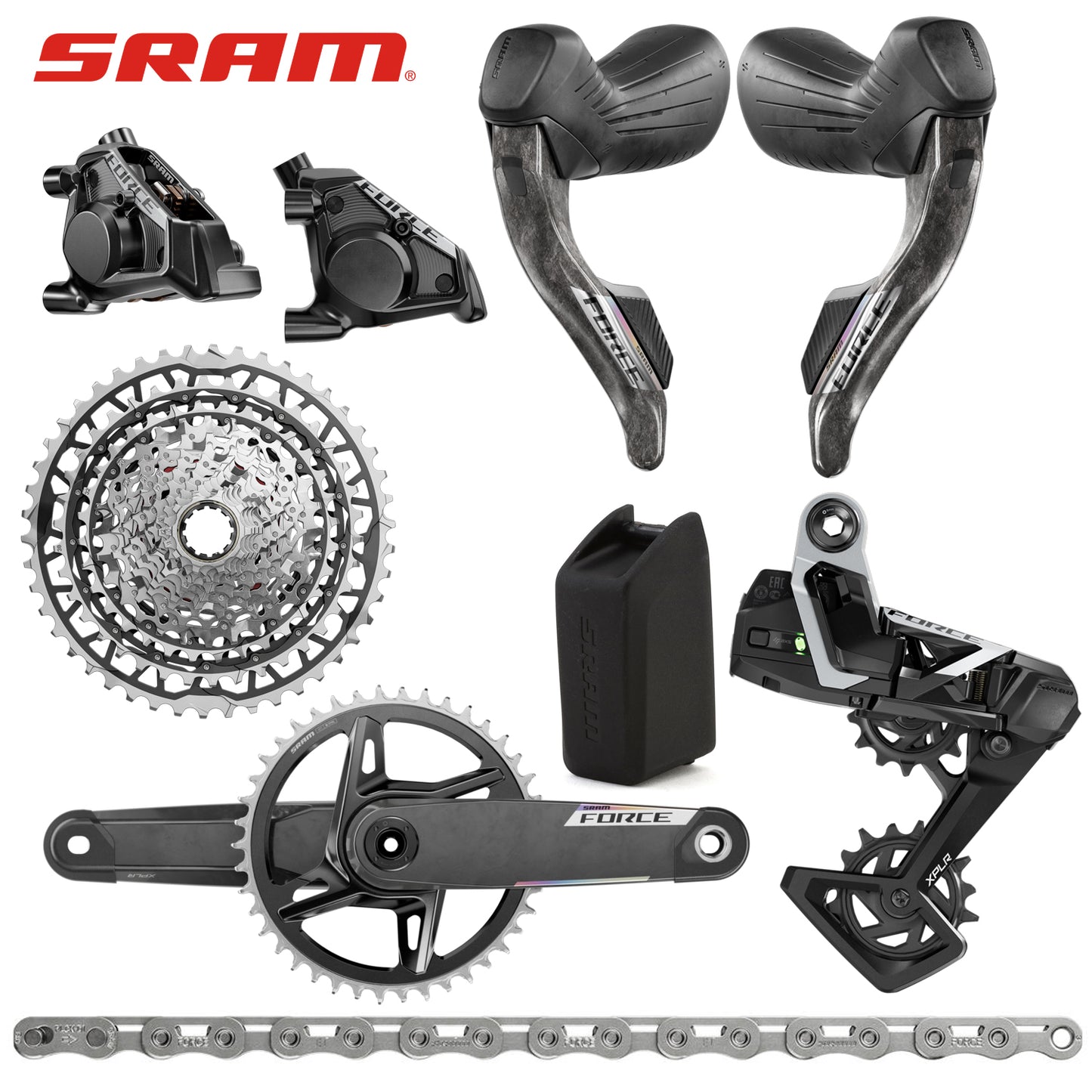 SRAM Force XPLR AXS E1 Road/Gravel Groupset 13-Speed 165mm 10-46T