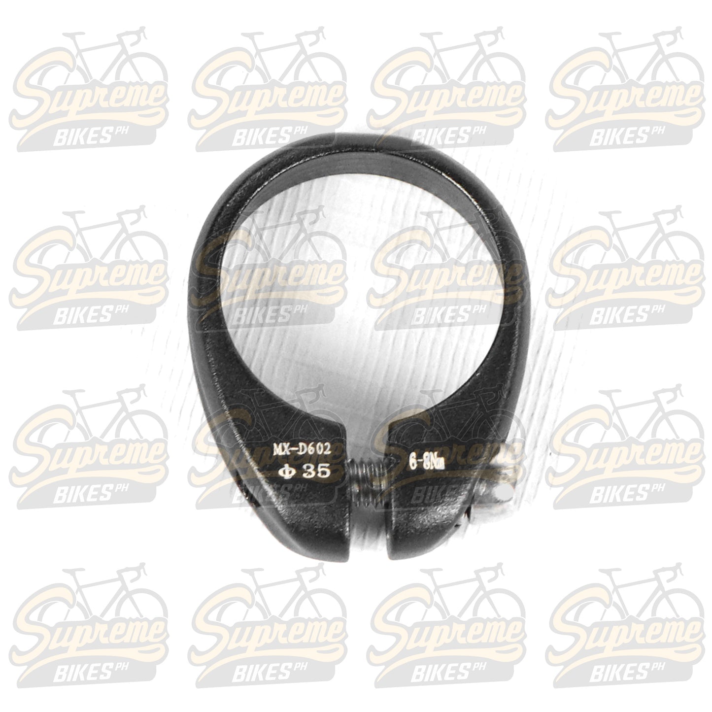 Traction C-02 Aluminum Seatpost Clamp, Bolt Type - Black