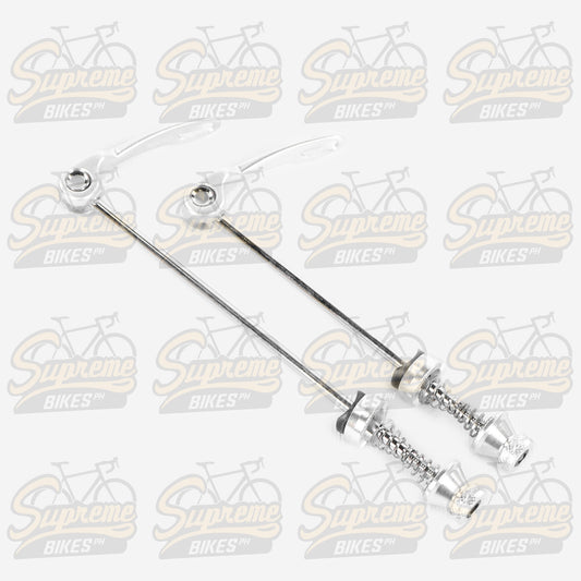 Traction Alloy Axle Quick Release Skewer Set (Front & Rear) - Silver