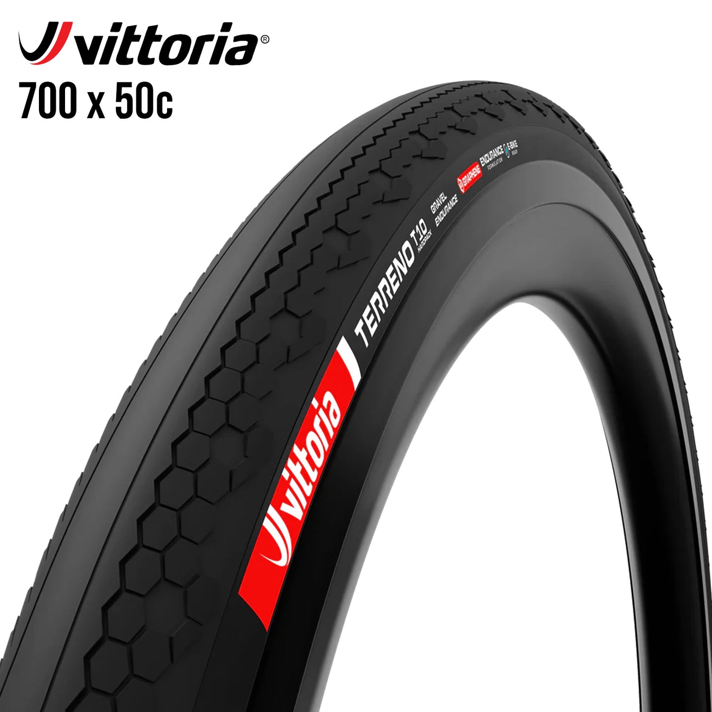 Vittoria Terreno T10 Hardpack Gravel Endurance Tubeless-Ready Tire 700c - Black