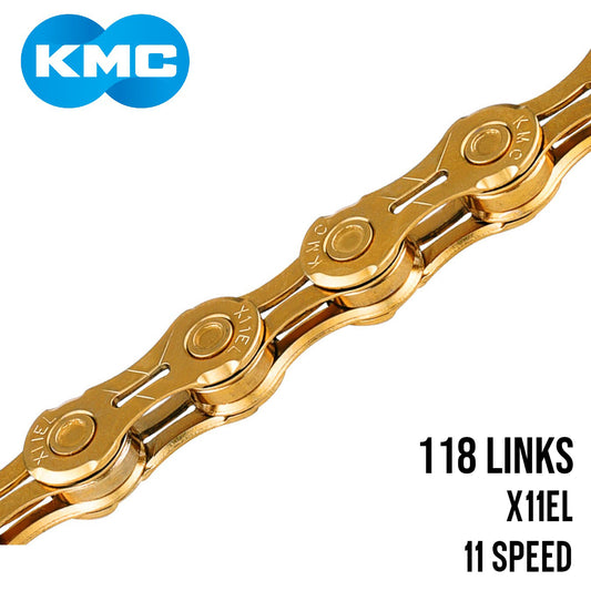 KMC X11EL Extra Light 11-Speed Bike Chain 118 Links - Gold