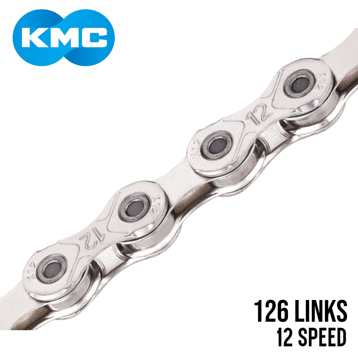 KMC X12 12-Speed Bike Chain 126 Links - Silver