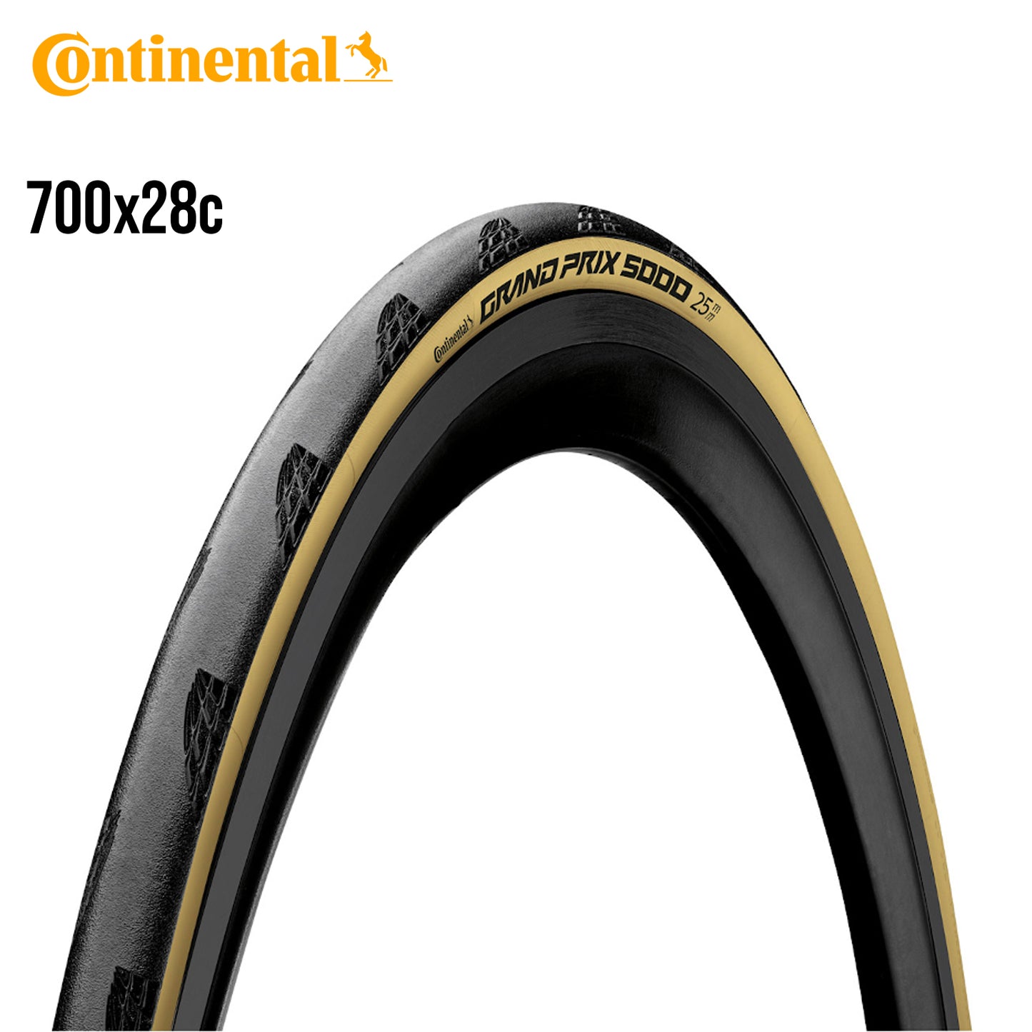 Continental Grand Prix 5000 (GP5000) Road Bike Tire Black Chili - Cream Wall
