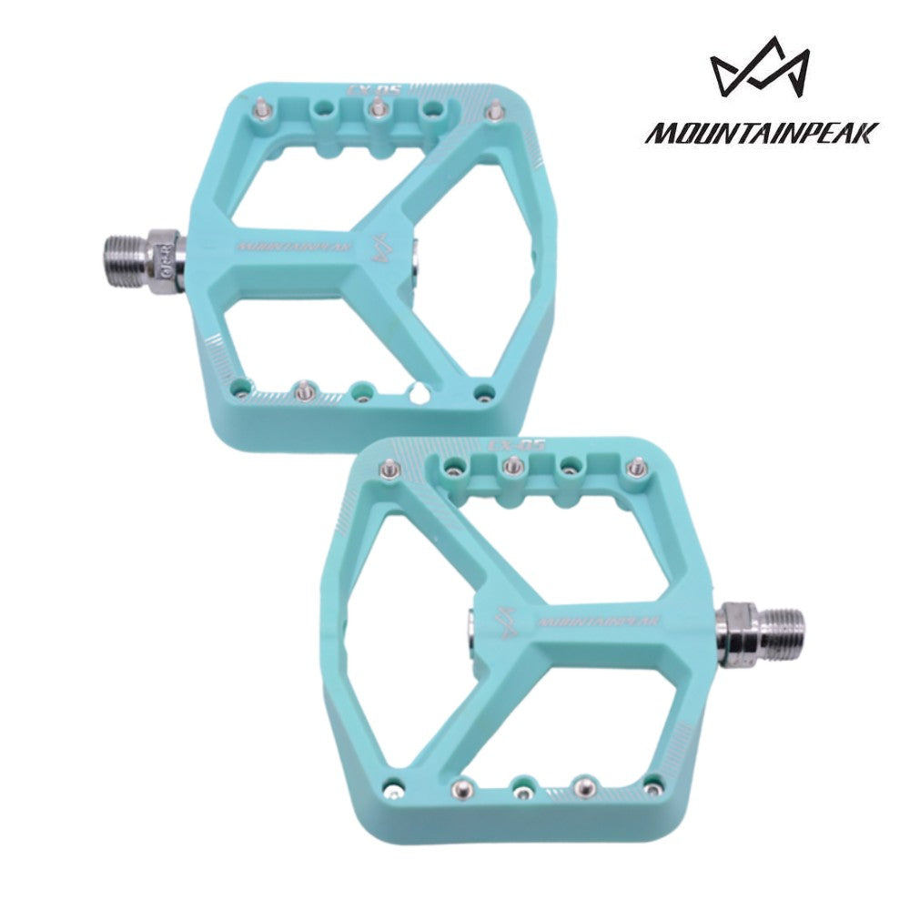 Mountain Peak CX5 Sealed Bearing Nylon Flat Pedal - Cyan