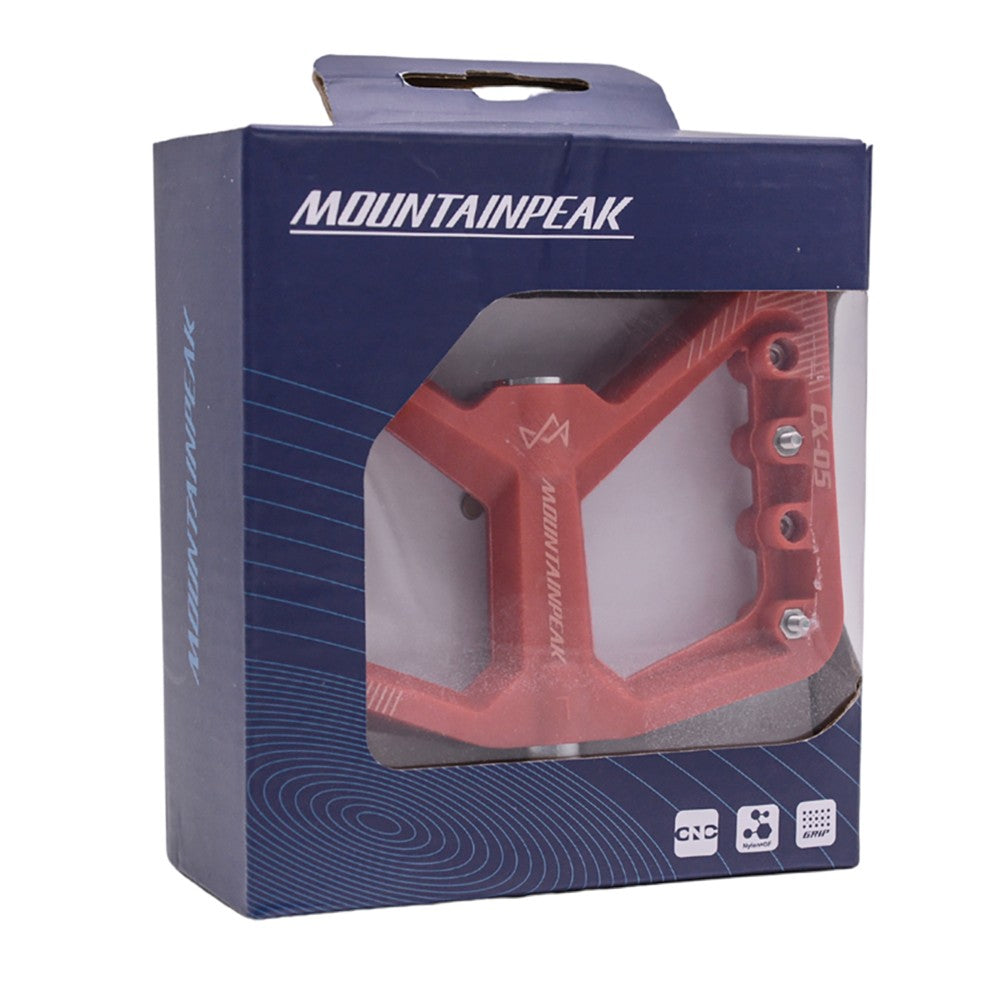 Mountain Peak CX5 Sealed Bearing Nylon Flat Pedal - Red