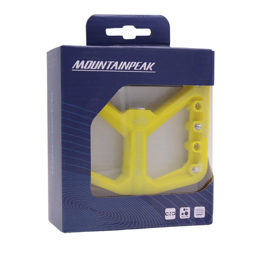 Mountain Peak CX5 Sealed Bearing Nylon Flat Pedal - Yellow