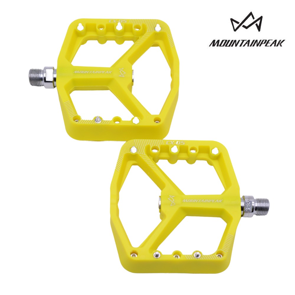 Mountain Peak CX5 Sealed Bearing Nylon Flat Pedal - Yellow