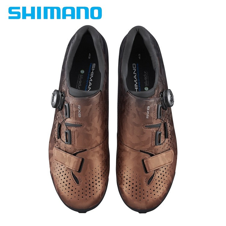 Shimano RX8 Gravel / MTB Carbon Composite Bike Shoes SPD (SH-RX800) - Bronze