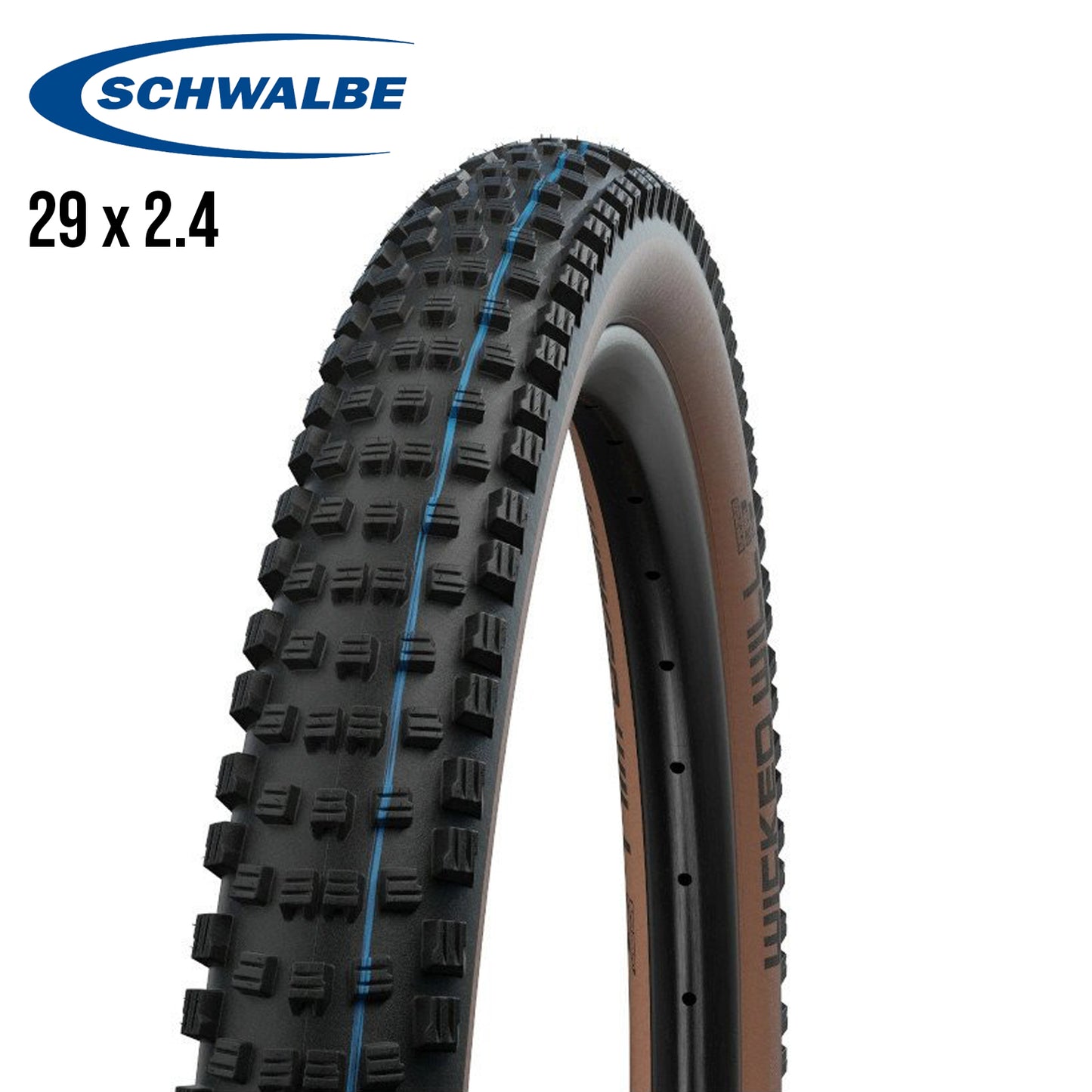 Schwalbe Wicked Will 29er Mountain Bike Tires ADDIX Tubeless Evolution - Black (Bronze Wall)