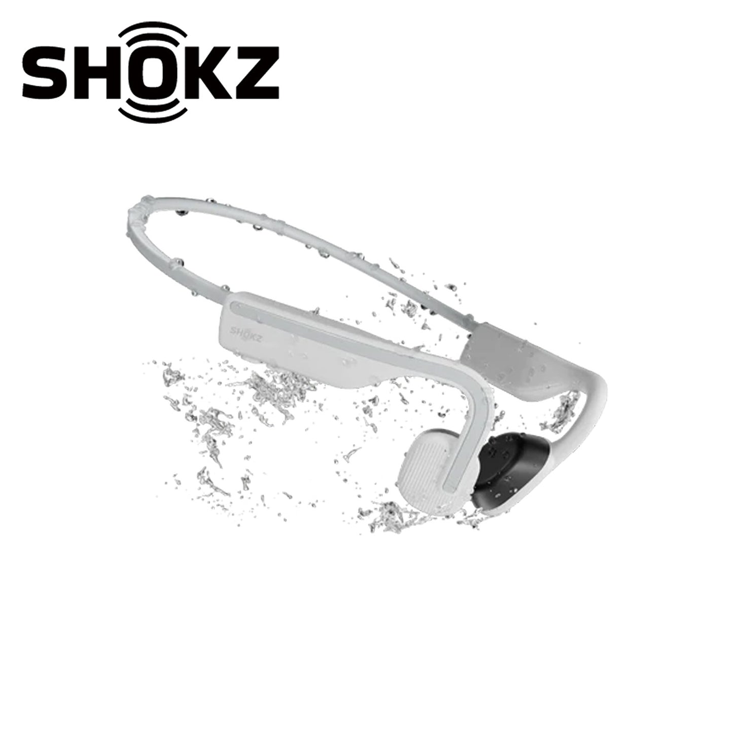SHOKZ OpenMove Bone Conduction Open-Ear Lifestyle/Sport Headphones - White