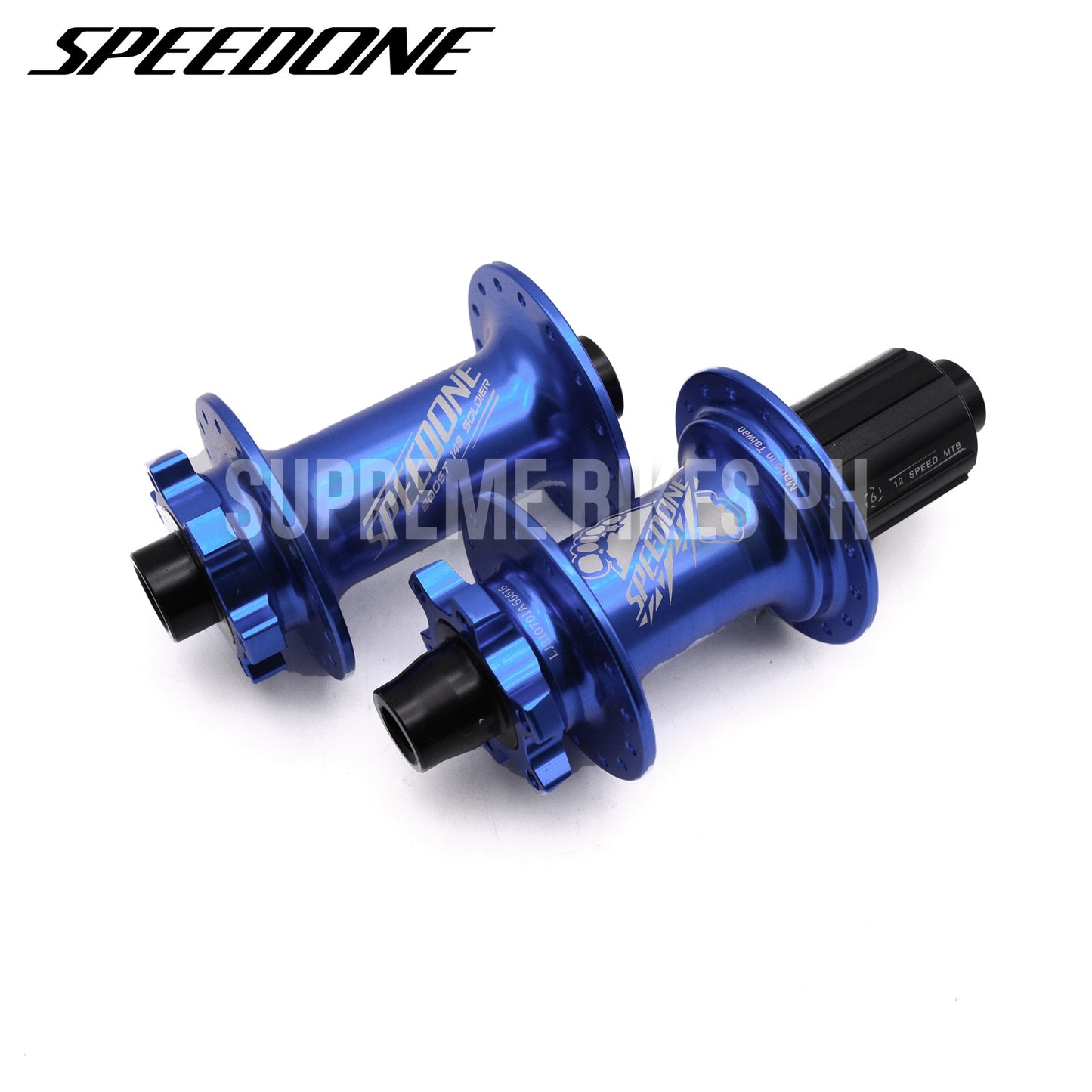 Speedone Soldier Hub Set Thru Axle BOOST 32H 6-Bolt - Blue