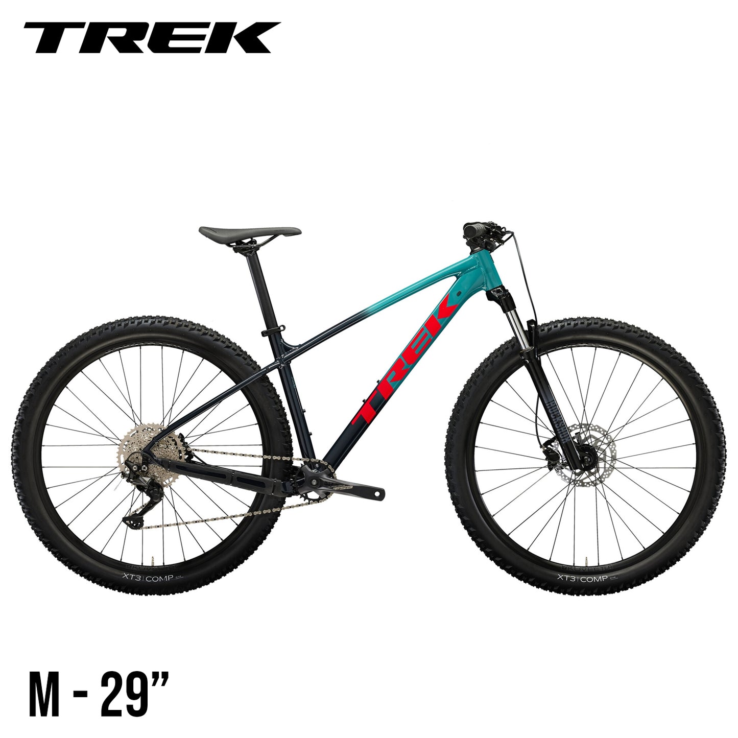 TREK Marlin 7 Gen 3 Cross Country Mountain Bike 29er - Teal to Nautical Navy Fade