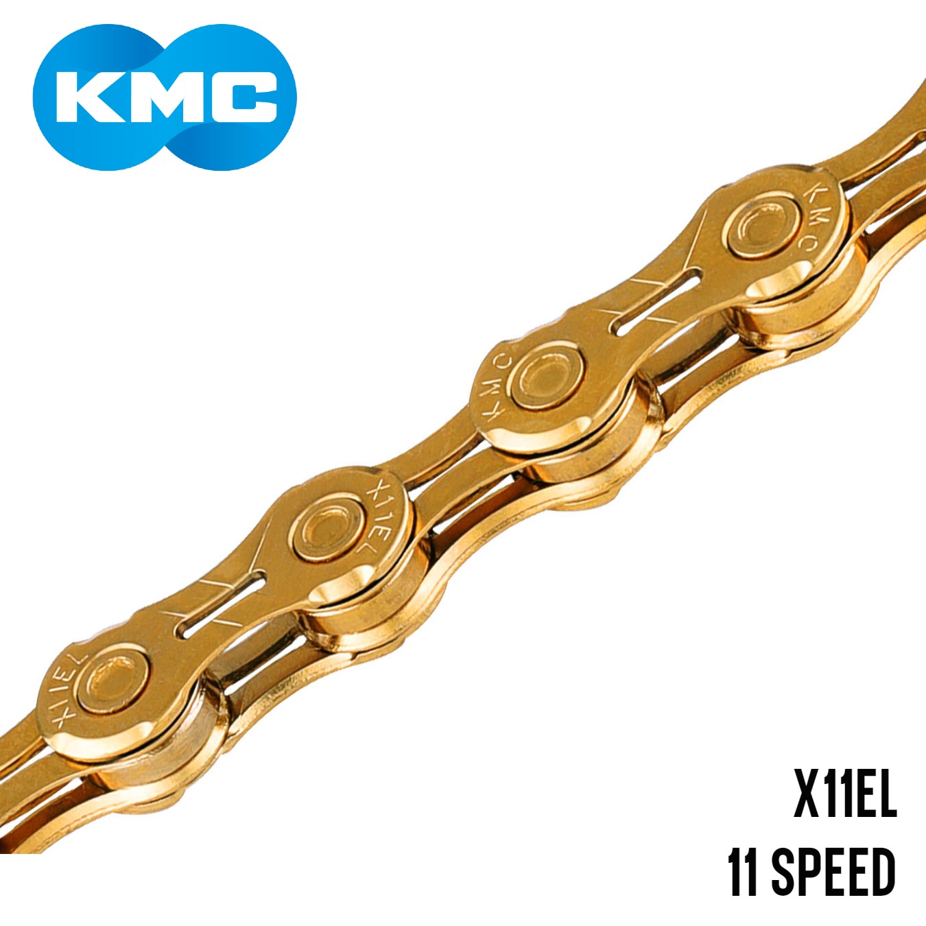 KMC X11EL Extra Light 11-Speed Bike Chain 118 Links - Gold