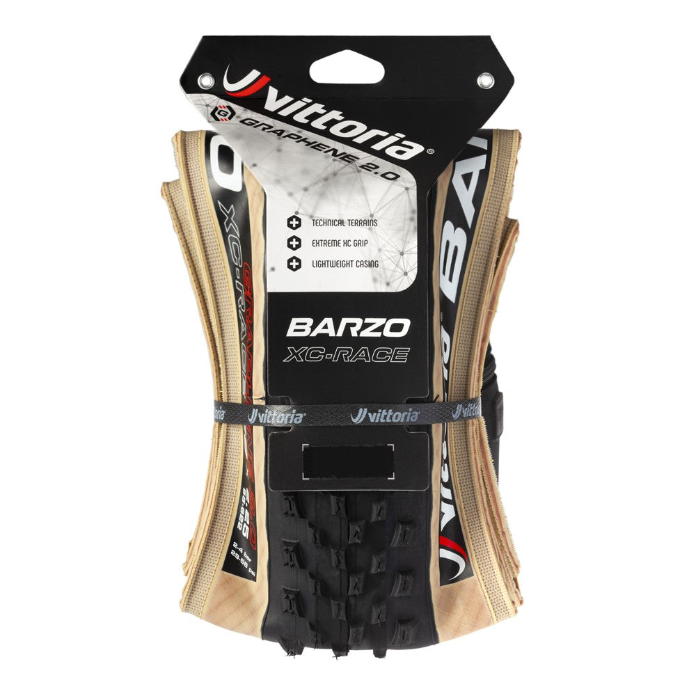 Vittoria Barzo MTB All-Rounder / XC Tire 29er Tubeless TLR - Tan Wall