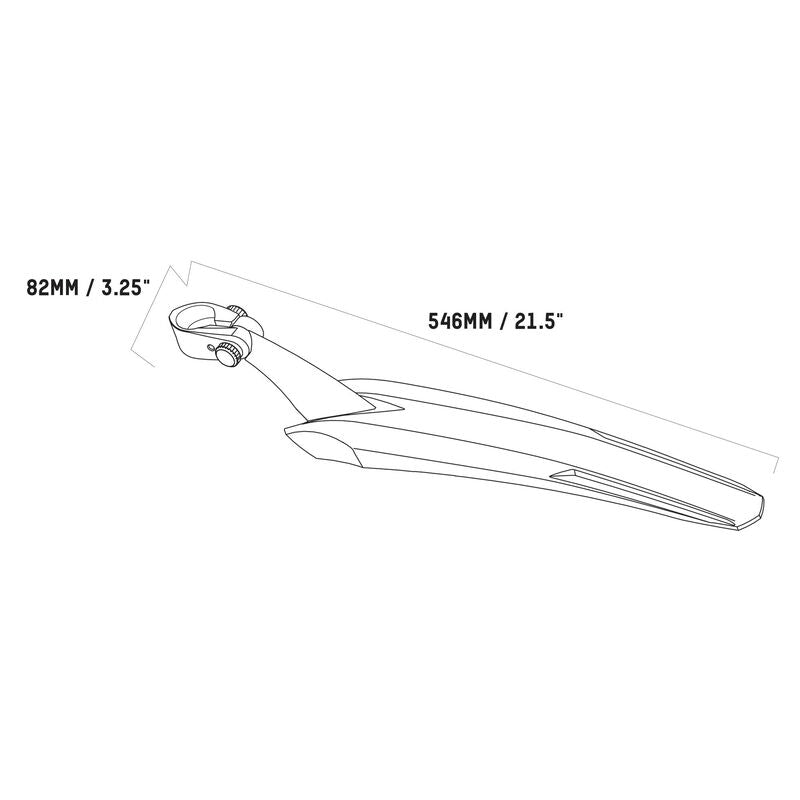 Blackburn Splashboard Fender Mudguard for Bike - No Tools Required