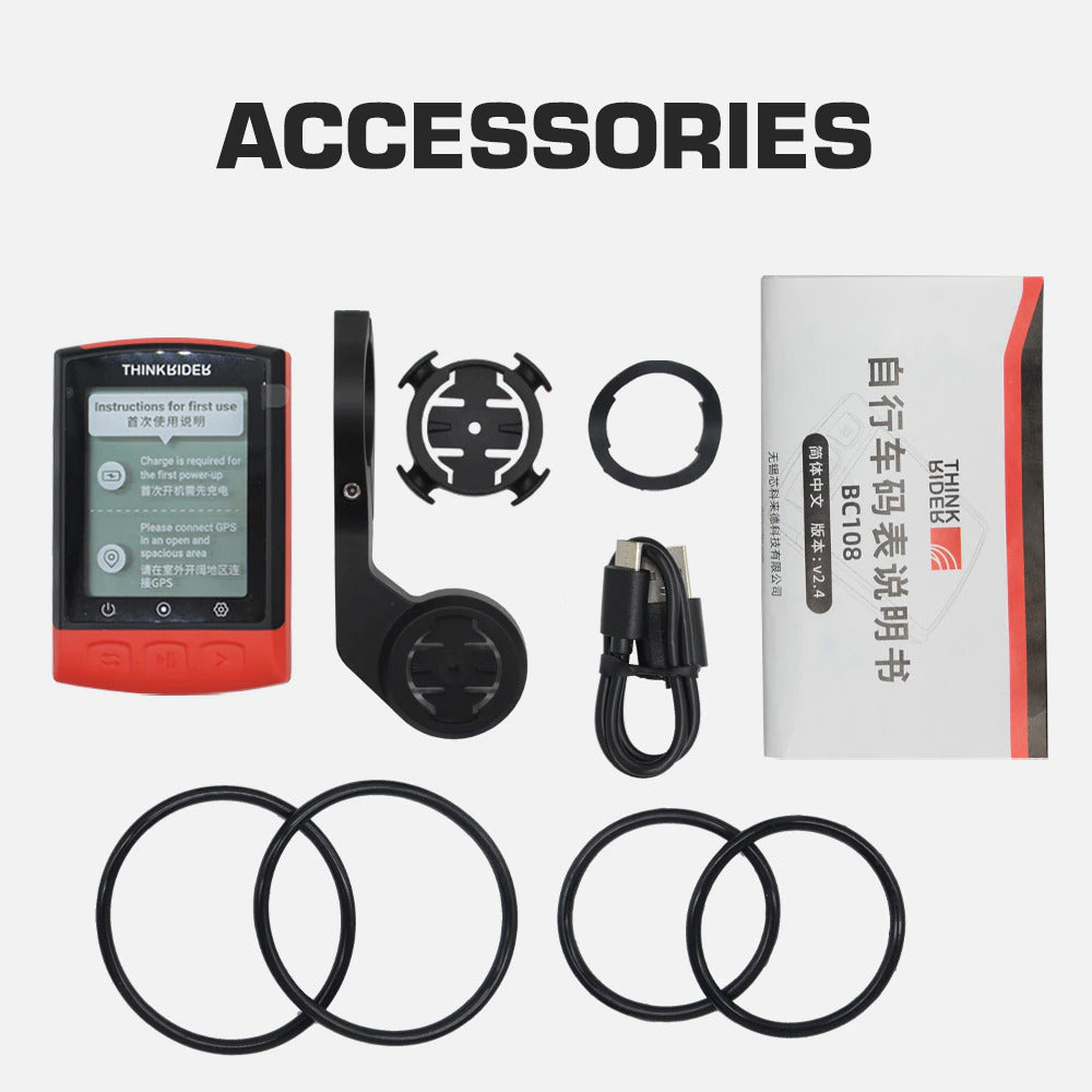 Thinkrider BC108 GPS Cycling Computer v2 (cyclo computer) IPX7 Waterproof