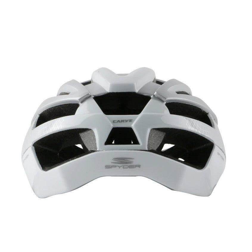 Spyder CARVE Road Bike Helmet Lightweight - Gloss White / Silver