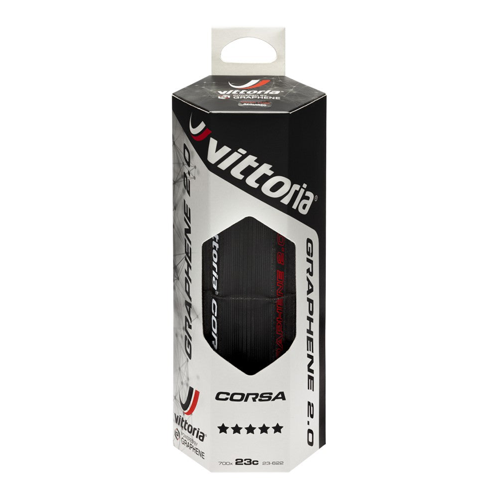 Vittoria Corsa Race Road Bike Tire Cotton & Graphene (Folding) - Full Black