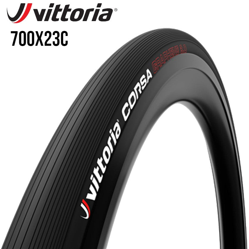 Vittoria Corsa Race Road Bike Tire Cotton & Graphene (Folding) - Full Black